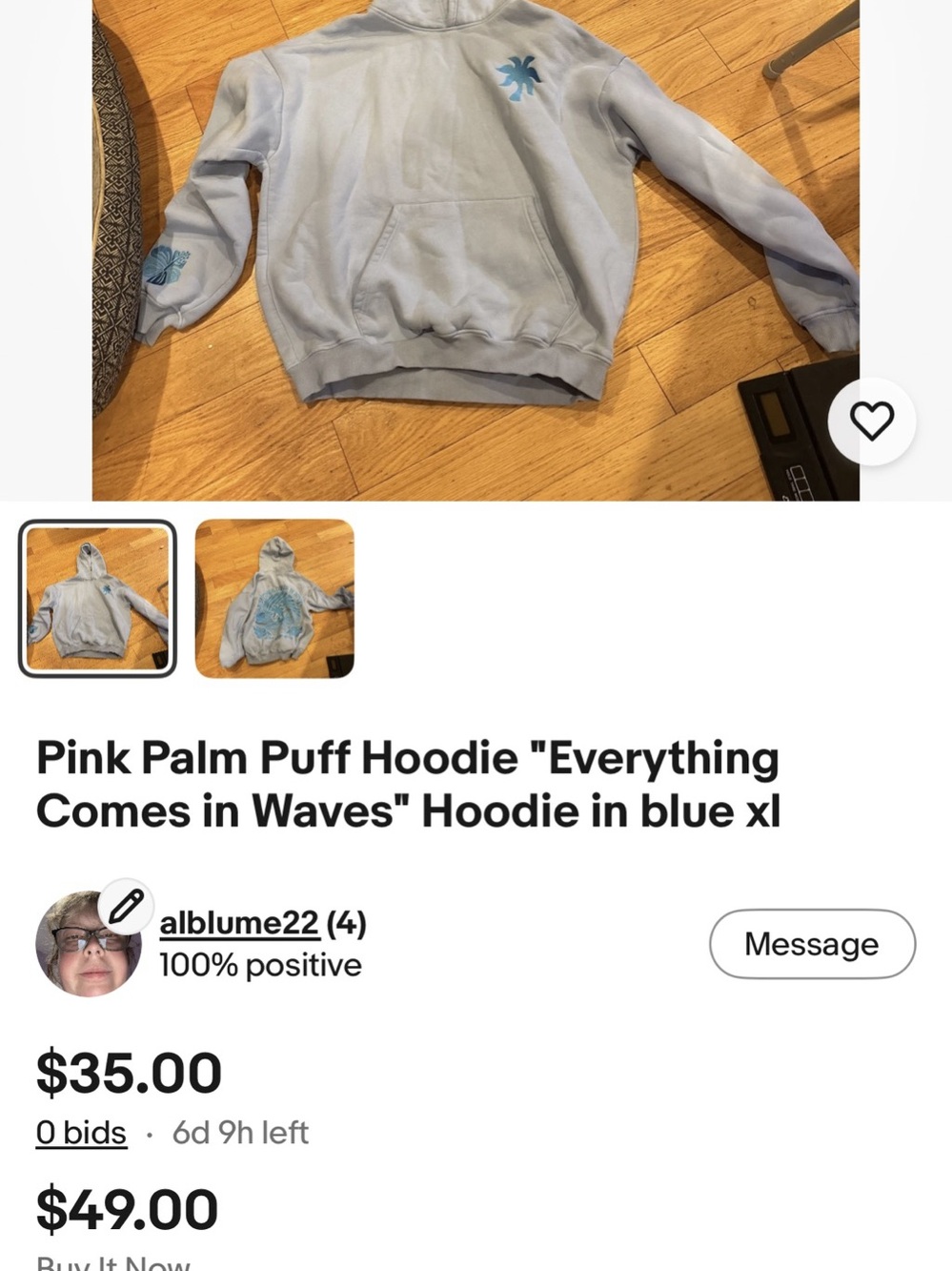 Pink plam puff hoodie